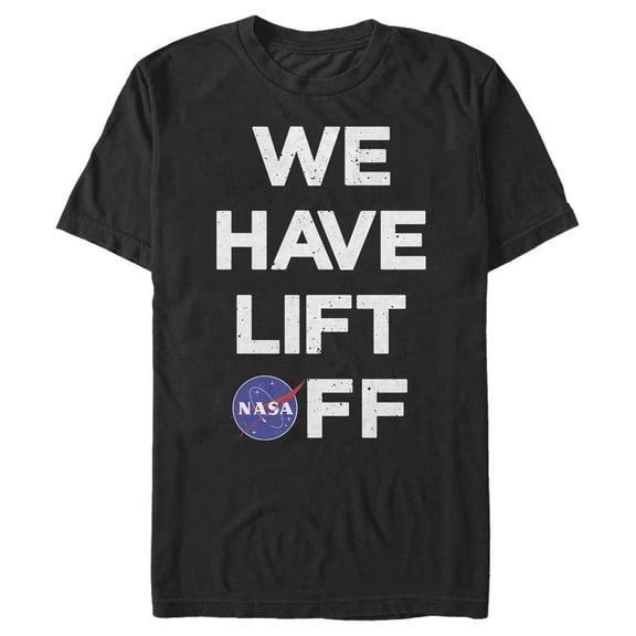 Men's NASA Bold Lift Off Graphic Tee Black Large