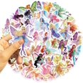 thumbnail image 4 of 50 pegatinas de hadas de flores de dibujos animados, paquete de pegatinas de vinilo impermeables para portátil, diario, álbum de recortes, Kindle, botellas de agua y calcomanías estéticas, 4 of 7