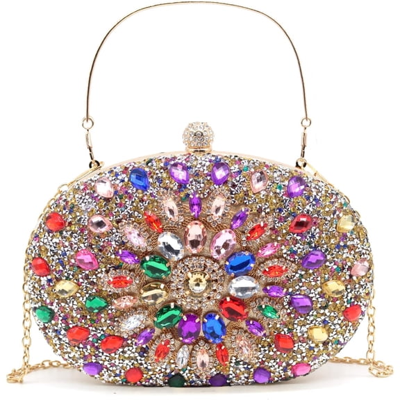 LinYooLi Rhinestone Evening Clutch Purses for Women Wedding Clutch Party Purses Bridal Diamonds Clutch Prom Cocktail Handbags