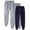 Black, variant on 3 Pack Mens Athletic Sweatpants With Zipper Pockets Solid Color Casual Sports Drawstring Ankle Pants Beige