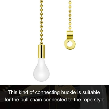 

WarmthandFish Ceiling Fan Zipper Beaded Ball Extension Chain With Bulb And Fan Cord Metal Lighting Accessories Ceiling Fan + Chandelier