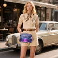 thumbnail image 6 of FORMRS Women Crossbody Purse with Chain Strap Vegan Leather Shoulder Handbag, Pink Neon Road, 6 of 7