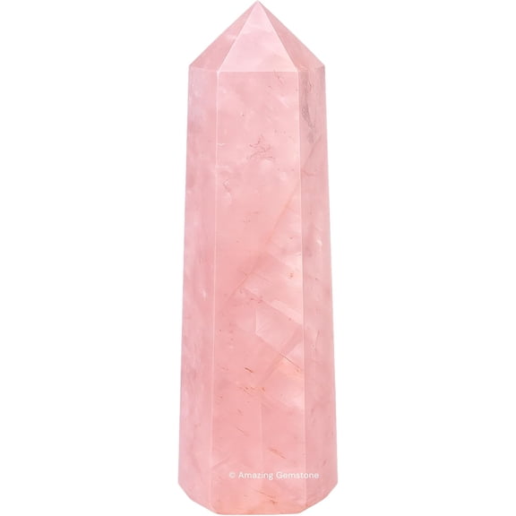 Rose Quartz Crystal Tower Obelisk Point (3" to 4" INCH)