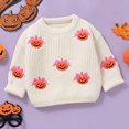 thumbnail image 2 of YDFCWXW Toddler Baby Girl Boy Knit Sweaters Embroidery Pullover Top Winter Clothes (White, 6-9 Months), 2 of 6