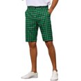 thumbnail image 5 of Lars Amadeus Plaid Shorts for Men's Father's Day Gift Flat Front Houndstooth Print Chino Shorts, 5 of 5
