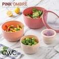 thumbnail image 2 of COOK WITH COLOR Meal Prep Containers Wide Mixing Bowls Food Storage Containers with Lids, Rose Deep 12 Pcs, 2 of 8