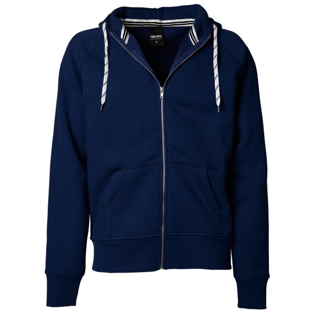 Tee jays - Sudadera con capucha con cremallera completa hombre caballero (Burdeos)