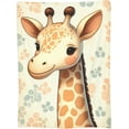 thumbnail image 2 of Cartoon Giraffe Blanket Gifts for Kids Adults Soft Warm Lightweight Cozy Cute Wild Animal Giraffes Throw Blankets for Bed Living Room Sofa Couch Birthday Decor 40x50in, 2 of 6