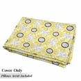 thumbnail image 5 of Yellow Floor Pillow Lounger Cover, Colorful Illustration of Sun Flower with Motifs and Patterns Summer Nature Artprint, Nap Mat Printed Fabric Case for 5 Pillows, 88" x 36", Yellow Grey, by Ambesonne, 5 of 5