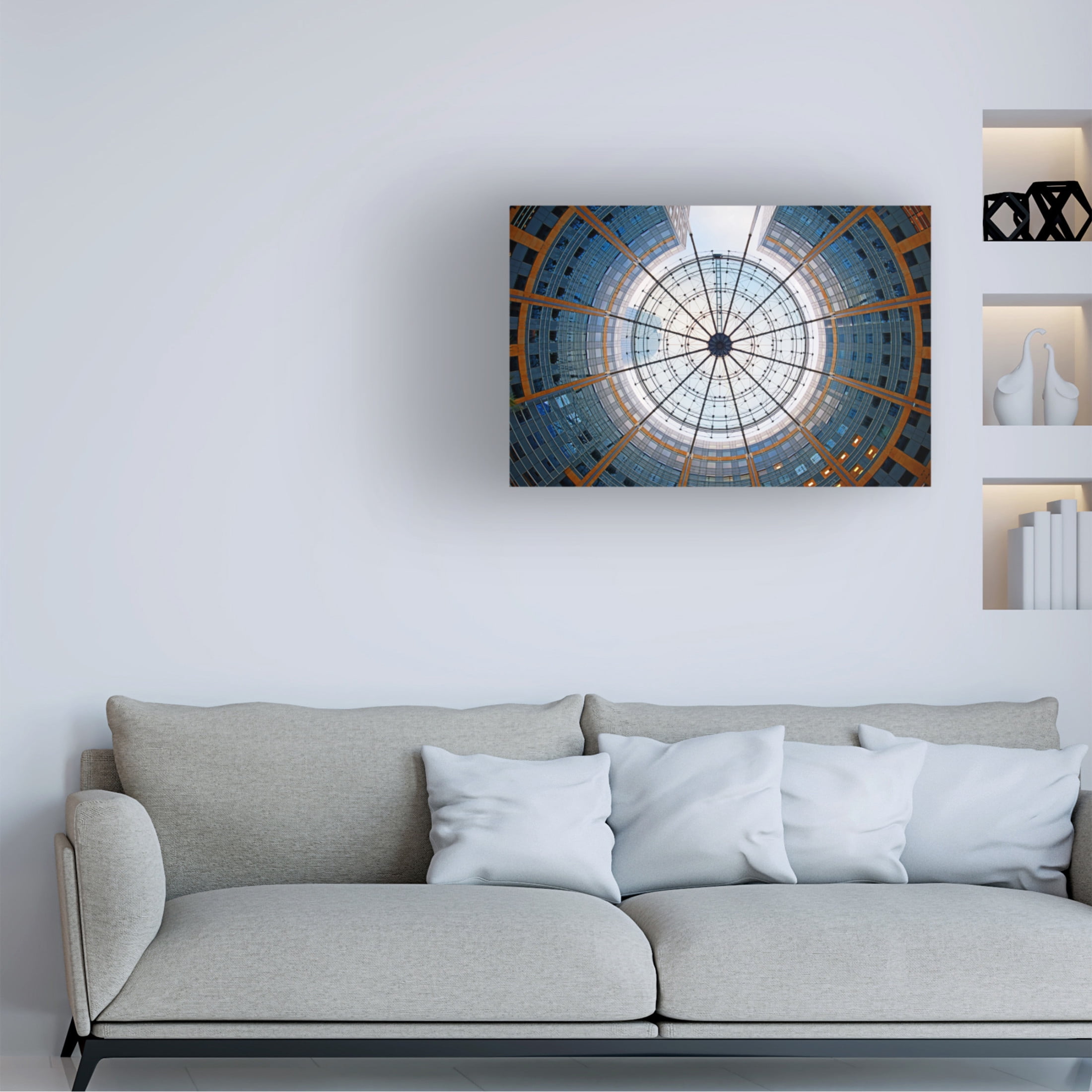 Canvas Wall Art - Martin Fleckenstein 'La Dacfense, Paris' Wall Art for Living Room, Bedroom, or Office Décor by Trademark Fine Art - 19 x 12 Inches