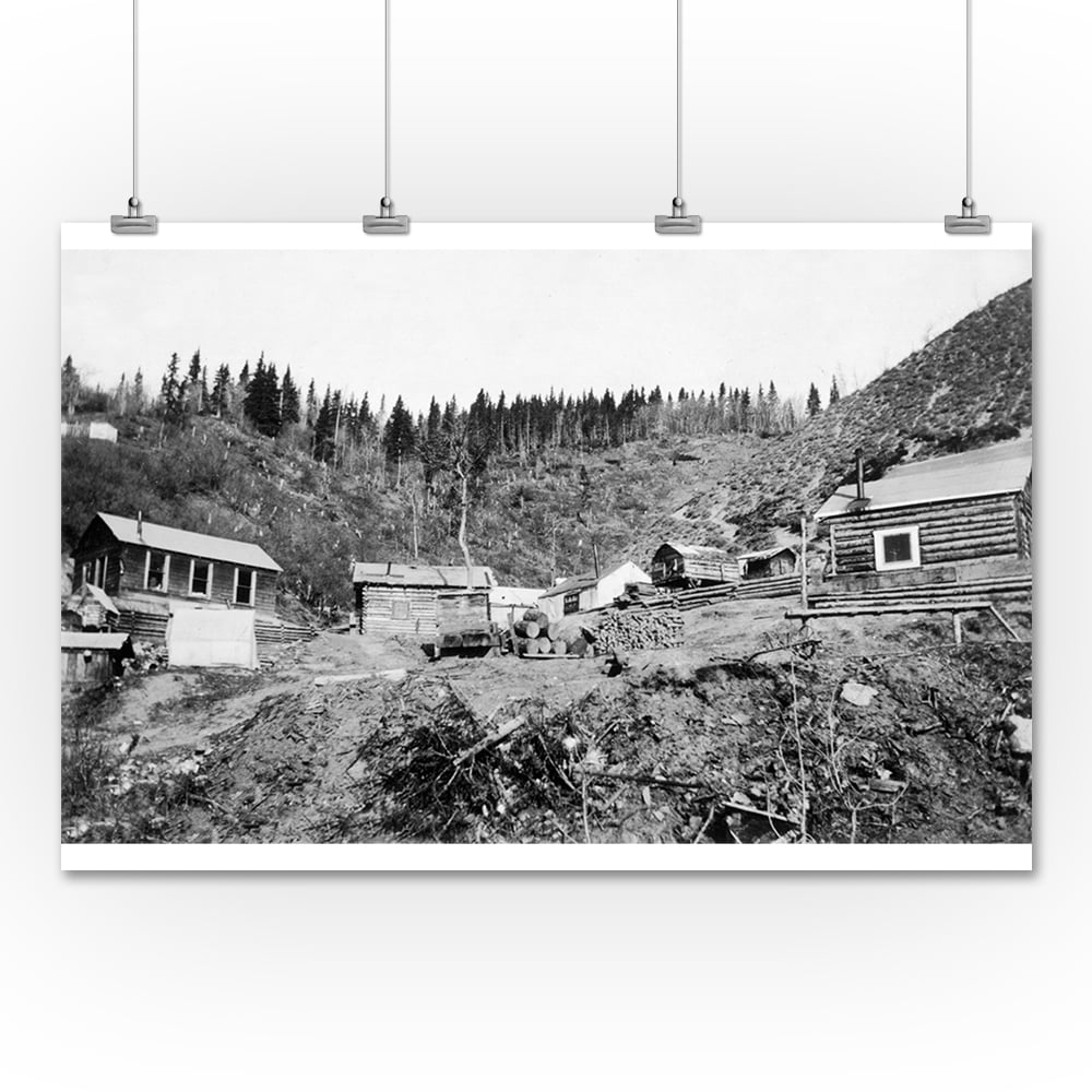 Chitina, Alaska View of a Native Village (36x54 Giclee Gallery Print