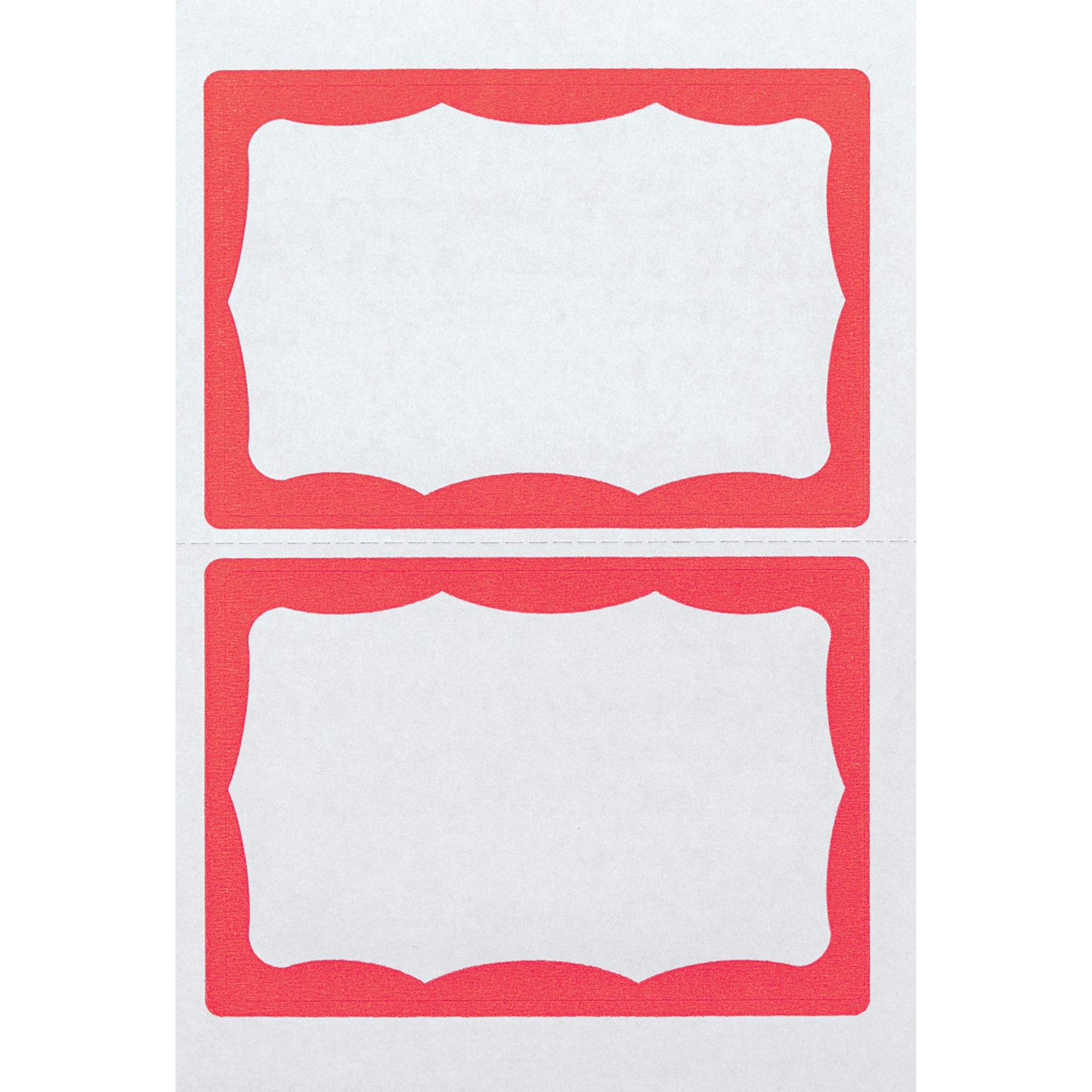 Advantus, AVT97189, Color Border Adhesive Name Badges, 100 Per Box