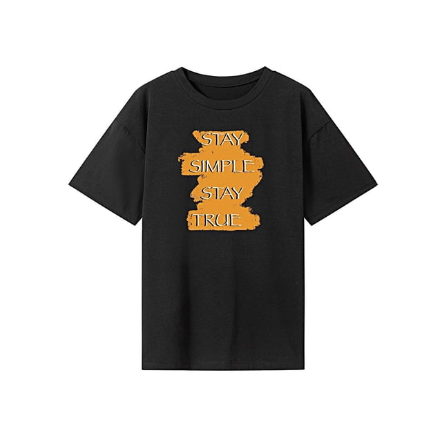 Camiseta para mujer, ropa de verano, camisa clásica con cuello redondo para caminar, regalo para mujer S