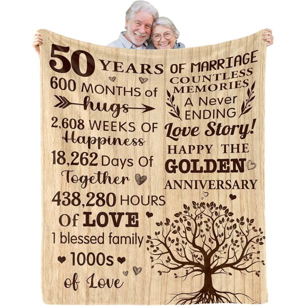 LHSHID Best Anniversary Marriage Gift Blanket Flannel Soft and Comfortable Anti static Bed Sofa Blanket 50x60in