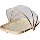 thumbnail image 1 of Cesta de picnic de bambú tejida a mano resistente al polvo con colgante para frutas, verduras y pan, 1 of 5
