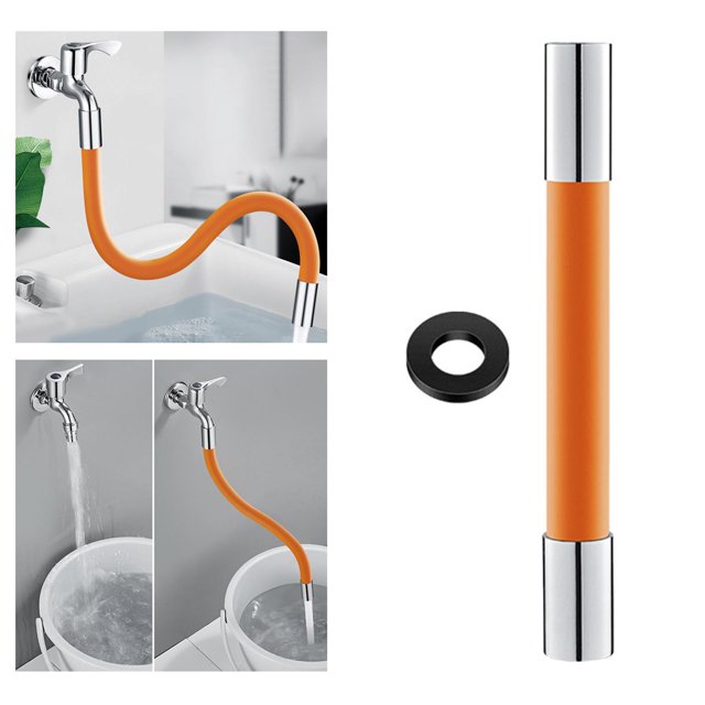 Extensor de grifo flexible perfecl de Cocina 30 cm naranja