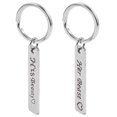 thumbnail image 4 of 2Pcs Couple Lover Design Keychains Fashion Car Bag Pendants Gift Metal Key Rings, 4 of 8