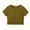 Brown, variant on Jalioing Girls Crop Tops Casual Athletic Crew Neck Short Sleeve T Shirt with Padded Teens Summer Plain Tee Shirt