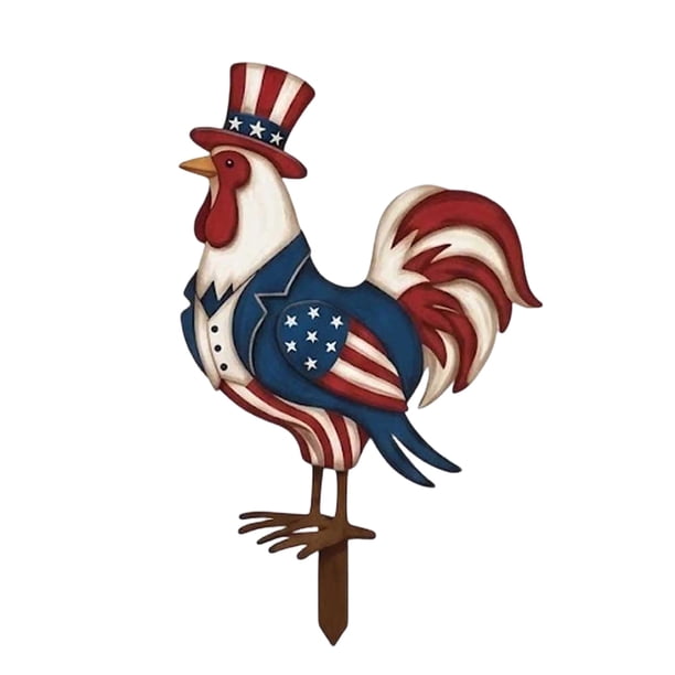 Metal Rooster Porch Decor Statues Decor Hand Crafts Ornament