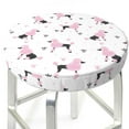 thumbnail image 3 of KLL Cute Poodle Dog Round Bar Chair Cushion Cover ,Bar Stool Protector with Elastic, Soft Washable, 3 of 6