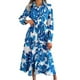 thumbnail image 1 of Vestido largo elegante informal de verano y primavera con botones y manga larga para mujer, tipo cárdigan, para cubrirse, con flores, tallas M a XXL, 1 of 5