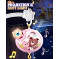 thumbnail image 3 of YUANAO Baby Crib Mobile Toys with Music and Lights, Mobiles for Cribs, Baby Mobile Arm Toys Hanging for Girls, Boys, Bassinets Nursery Musical Portable Mobile Clip On(Pink), 3 of 7