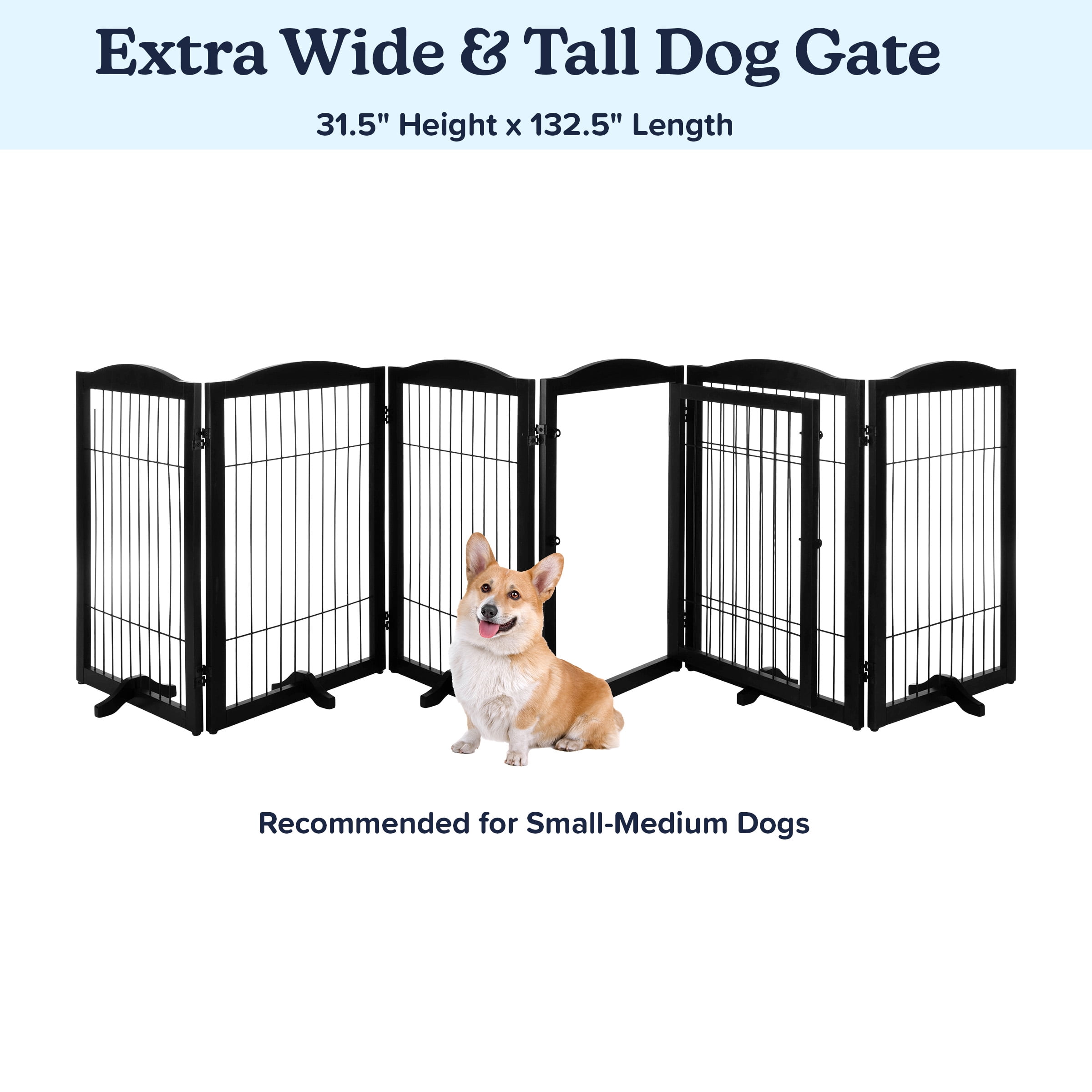 PETMAKER Extra Wide Freestanding Foldable Dog Gate