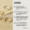 thumbnail image 5 of Anygolds 14K real solid Gold Diamond Trinity Lotus Hoop Earring Bracelet Charm, 5 of 6