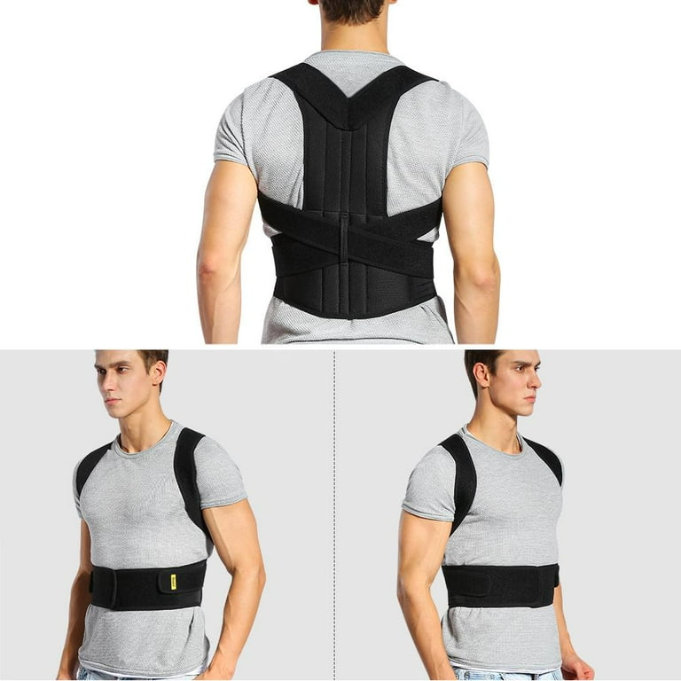 Adjustable Lower Back Brace Shoulder Straps Work Comfortable