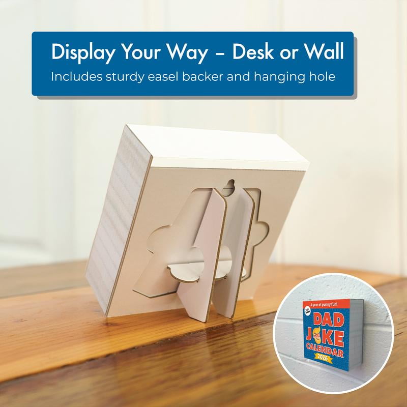 2026 Dad Joke Desktop Calendar - 365 Daily Jokes, Full-Color Tear-Off Pages, Easel Backer, Office Stationery Supplies, Fun Desk Calendar
