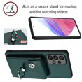 thumbnail image 6 of Designed for Samsung Galaxy A53 5G Case Wallet Credit Card Holder with Rotation Finger Ring Kickstand, Hidden Pocket Anti-Scratch PU Leather Shockproof Protective Cover for Galaxy A53 5G, Green, 6 of 7
