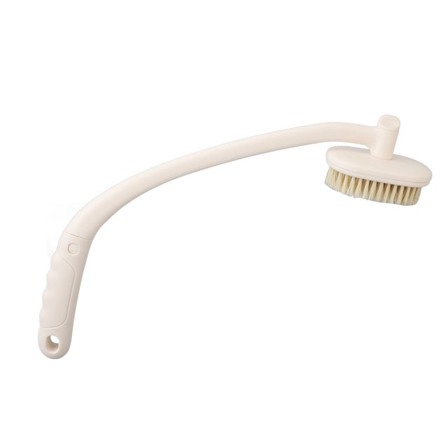 Back Bath Brush, Bath Brush Easy To Use Multifunctional Long Curved Handle Comfortable Grip For Pregnant Woman