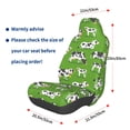 thumbnail image 3 of Wukai Cows With Calfs Green Full Set Car Seat Covers with Soft Padding Universal Auto Front Seats Protector and Cushion Mat, 3 of 5