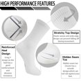 thumbnail image 5 of MD FootThera 6 Pack Mens Bamboo Crew Socks Smell Control Cushioned Dress Socks(Grey 10-13), 5 of 6
