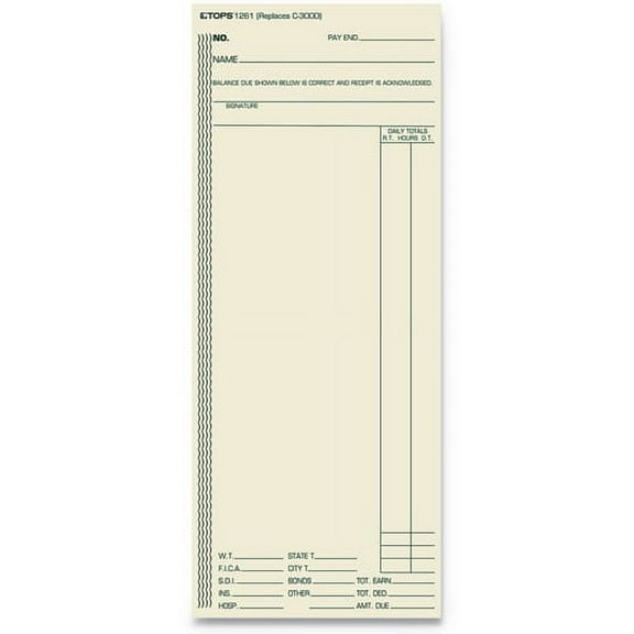 Time Clock Cards, Replacement For Atr206/c3000/m-154, One Side, 3.38 X 8.25, 500/box | Bundle of 2 Boxes