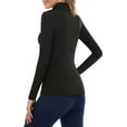 thumbnail image 4 of Women's Long Sleeve Thermal Workout Tops Zip Athletic Sweatshirt 1/4 Pullover Collar Sports Shirts, 4 of 6