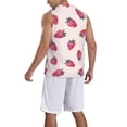 thumbnail image 2 of Sikiie Hand Drawn Strawberry Basketball Jersey Reversible Men's Mesh Athletic Sports Shirts Training Practice S-4XLMedium, 2 of 6