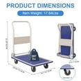 thumbnail image 3 of BENESKY Push Cart Dolly Platform Hand Truck with Swivel Wheels, Heavy Duty Foldable Rolling Tool Cart with 287LB Load Weight Capacity, 3 of 6