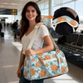 thumbnail image 3 of Garronmavis Large Quilted Duffle Bag for Women, Floral Hibiscus Weekender Bag Travel Overnight Carry On Bag for Gym Dance Hospital Trips, 3 of 7
