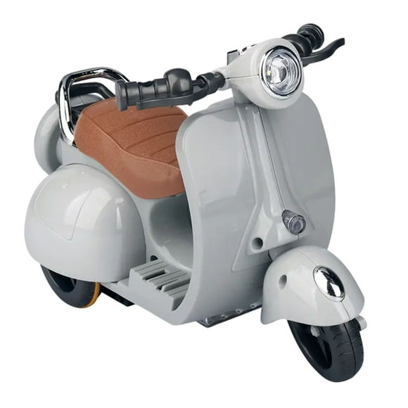 Patinete de juguete con luz y música, interactivo y giratorio. Lindo juguete para sentarse, ideal para decorar el escritorio o como adorno para coleccionistas. ¡Exhibe tu motocicleta!
