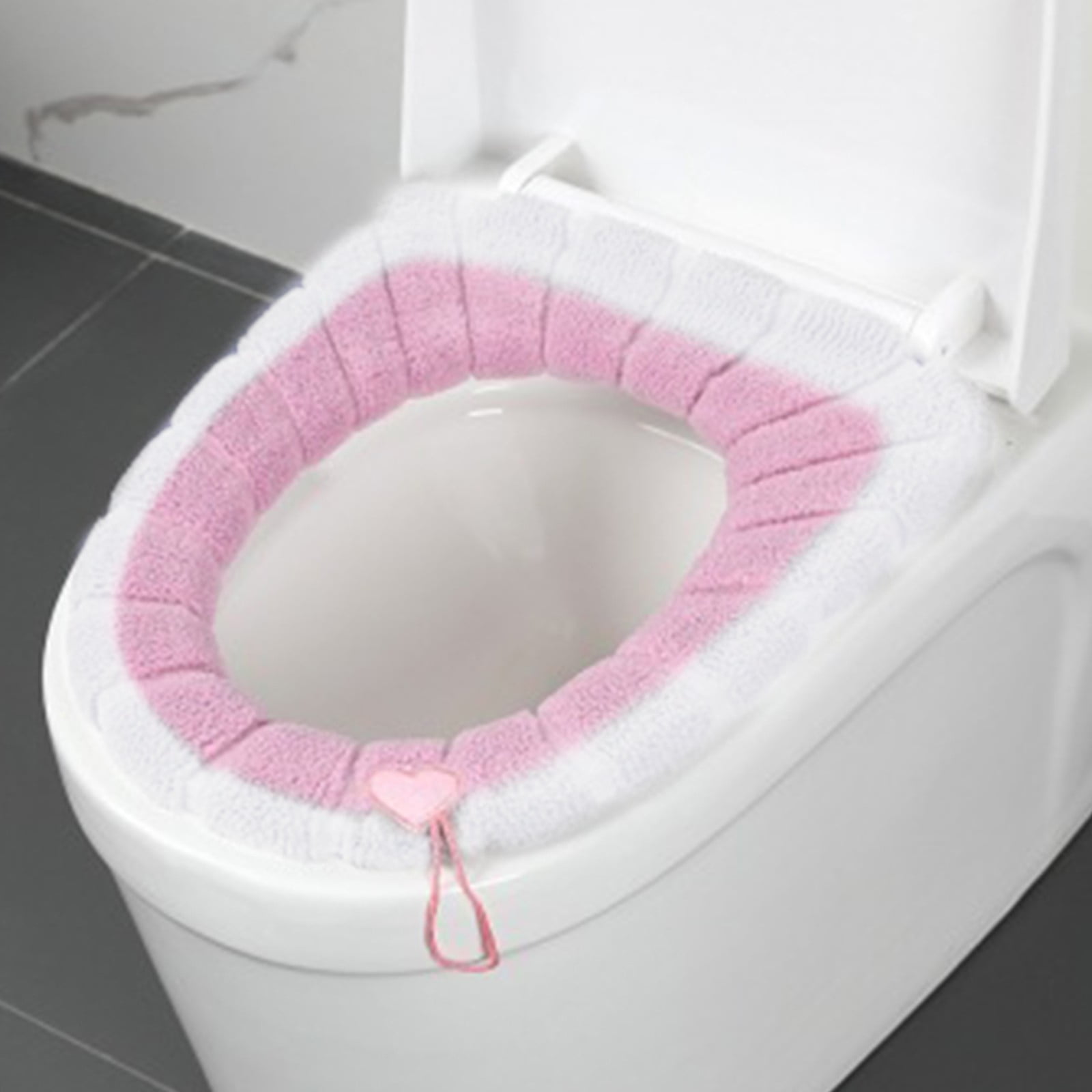 Cushion Cover Dot Bathroom Toilet Seat Pad Closestool Washable Warmer Mat KV