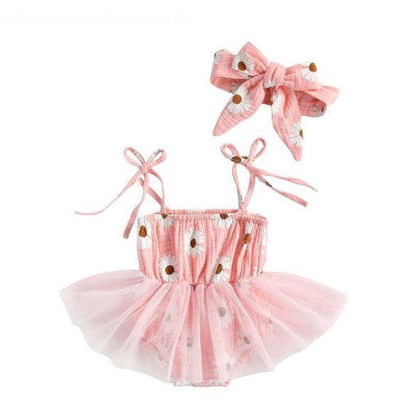 Canrulo Newborn Infant Baby Girl Clothes Set Tutu Romper Dress Summer Outfits 2Pcs Green 6 12 Months