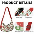 thumbnail image 2 of Summer Strawberry Print Travel Crossbody Tote for Women, Red Fruity Shoulder Purse, Lightweight Water-Resistant Hobo Handbag, Sweet Berry Lover Gift, 2 of 5