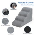 thumbnail image 3 of 4 Tiers Extra Wide Deep Dog Steps, Pet Stairs-High Density Foam Dog Ladder Ramp,Non-Slip Dog Stairs for Small Short Leg Dogs,Older/Injured Pets, 3 of 6