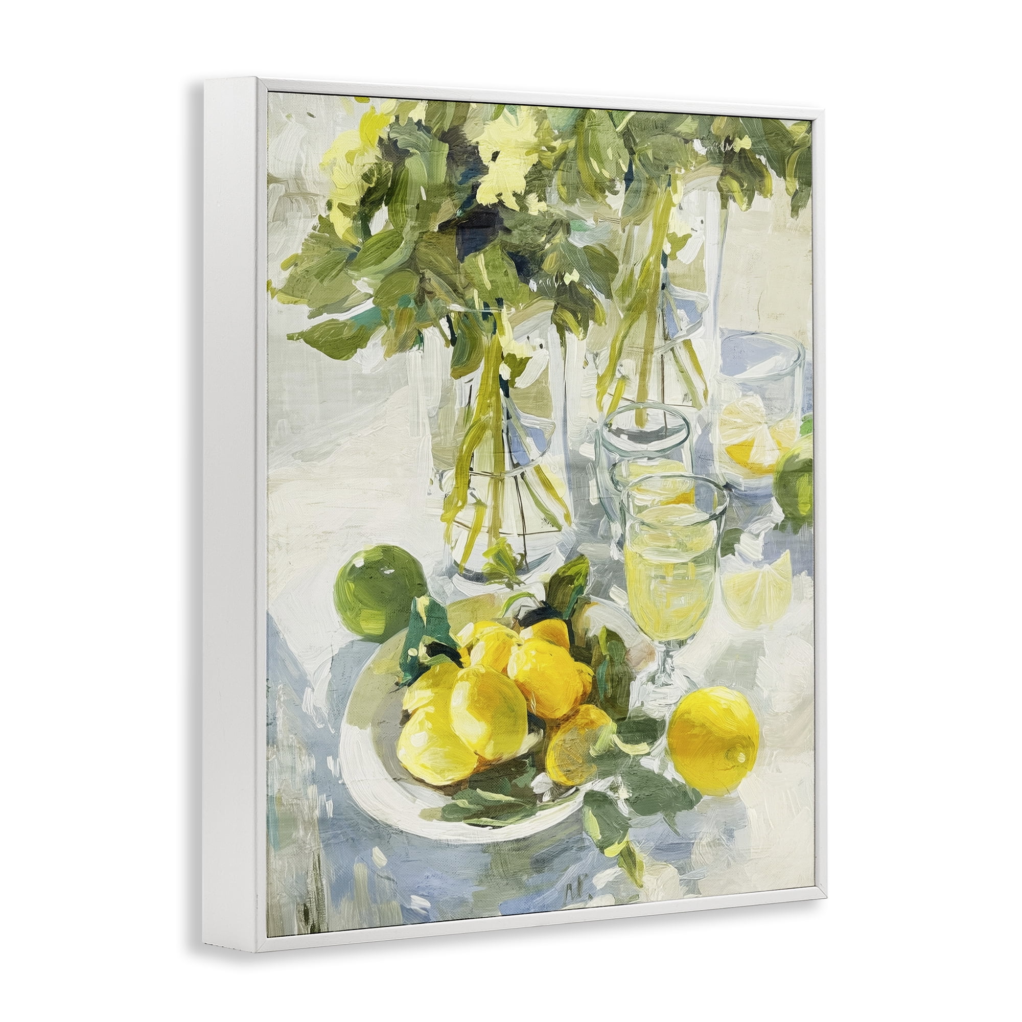 Stupell Industries Fresh Kitchen Lemons Spread White Framed Giclee Art, design by Annabelle Hall