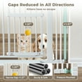 thumbnail image 4 of Pet Gate with Cat Door,Domipet 55.1 inch Extra Tall Dog Gate,29.5''-40.6''Wide Gate Pressure Mounted Full Door Pet Gate for Doorway Stairs,White, 4 of 7