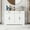 8#White,MDF, variant on 47.95" Farmhouse Buffet Cabinet - White Storage Sideboard with 2 Drawers & 4 Doors for Dining Room, Kitchen & Living Room