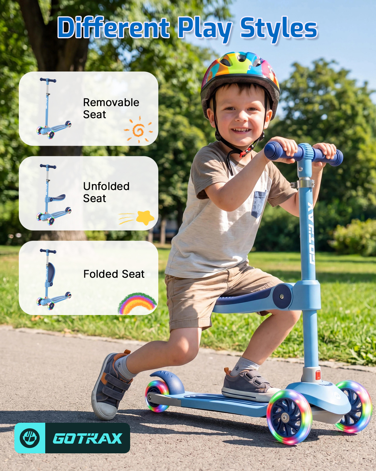 GOTRAX BoblooPro 3-Wheel Light-Up Kick Scooter photo 5