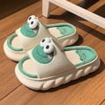 thumbnail image 1 of Zapatillas de rana bonitas de dibujos animados, chanclas de fondo grueso para mujer, zapatos de casa para mujer, zapatilla de plataforma interior, zapatillas divertidas para mujer Sailing Electrónica, 1 of 1