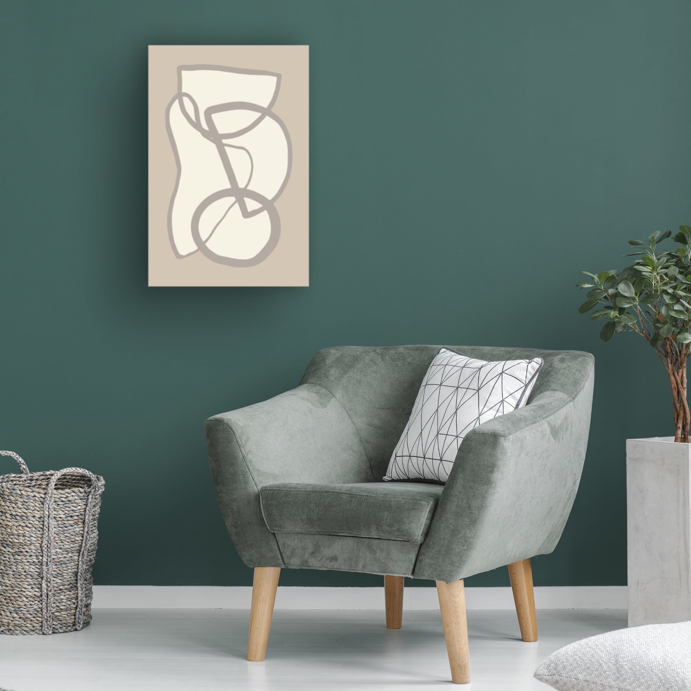Trademark Fine Art Pictufy Studio Shape 09 Beige Canvas Wall Art